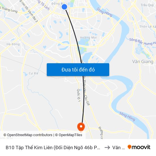 B10 Tập Thể Kim Liên (Đối Diện Ngõ 46b Phạm Ngọc Thạch) to Văn Phú map