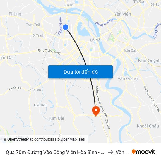 Qua 70m Đường Vào Công Viên Hòa Bình - Phạm Văn Đồng to Văn Phú map
