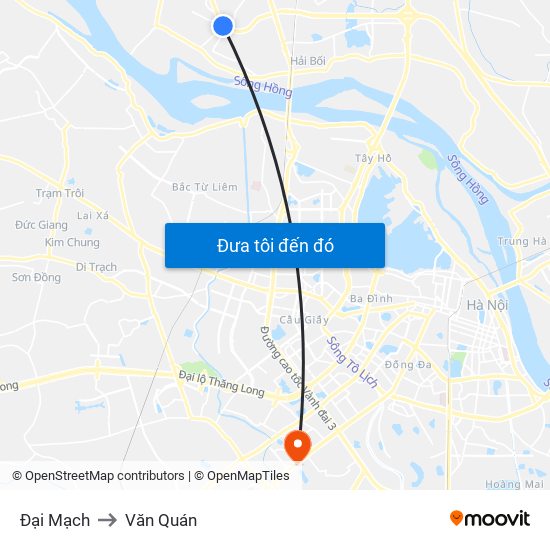 Đại Mạch to Văn Quán map