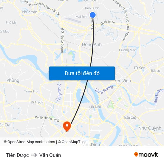Tiên Dược to Văn Quán map