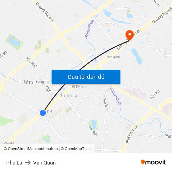 Phú La to Văn Quán map