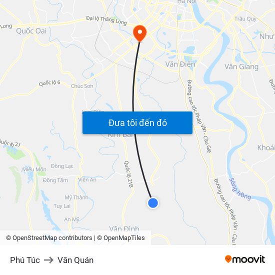 Phú Túc to Văn Quán map