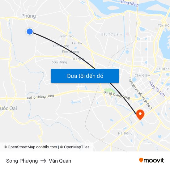 Song Phượng to Văn Quán map