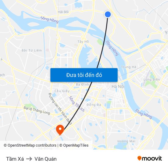 Tầm Xá to Văn Quán map