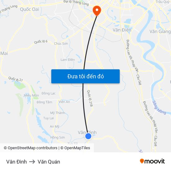 Vân Đình to Văn Quán map