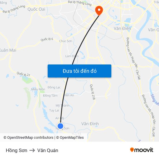 Hồng Sơn to Văn Quán map