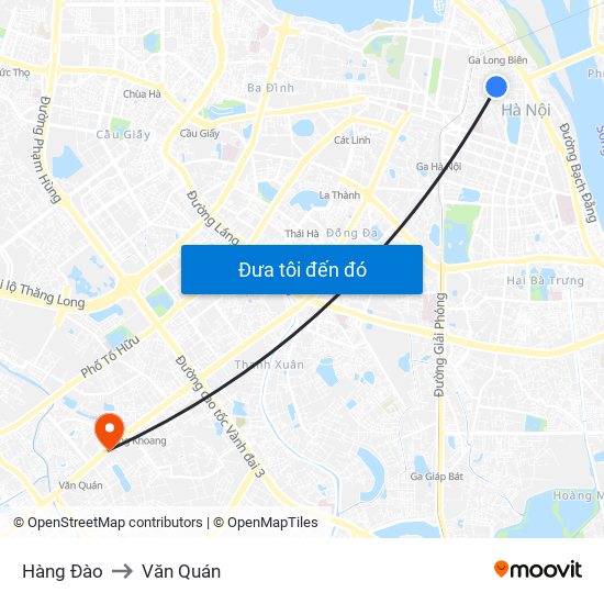 Hàng Đào to Văn Quán map