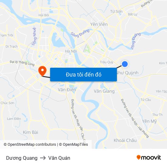 Dương Quang to Văn Quán map