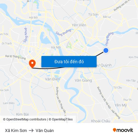 Xã Kim Sơn to Văn Quán map