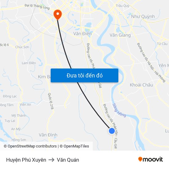 Huyện Phú Xuyên to Văn Quán map