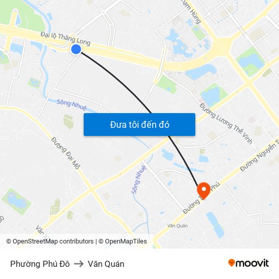 Phường Phú Đô to Văn Quán map