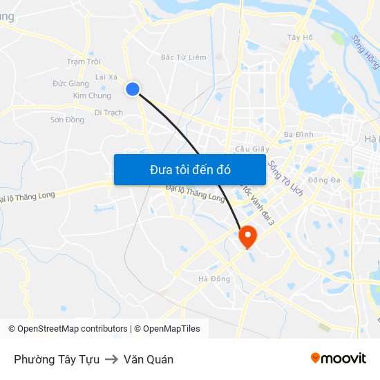 Phường Tây Tựu to Văn Quán map