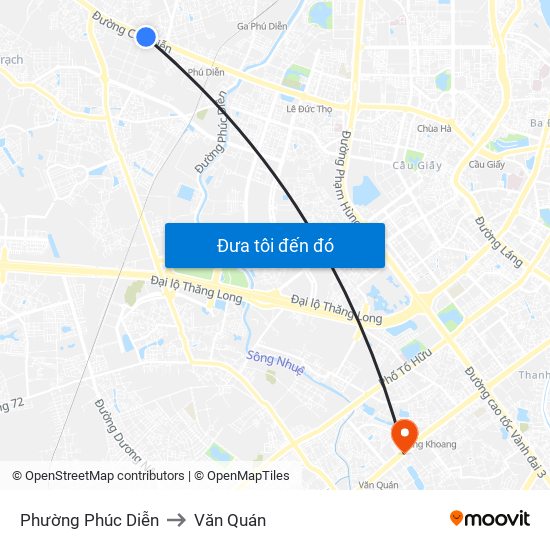 Phường Phúc Diễn to Văn Quán map