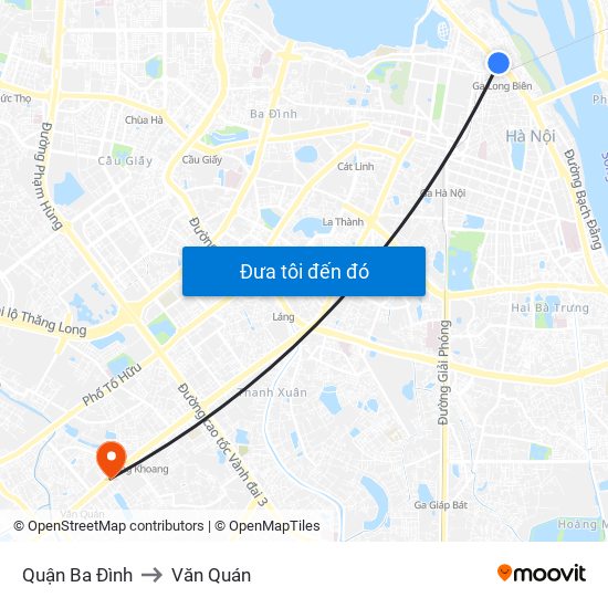 Quận Ba Đình to Văn Quán map