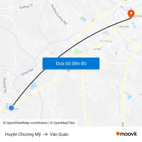 Huyện Chương Mỹ to Văn Quán map