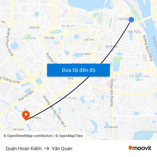 Quận Hoàn Kiếm to Văn Quán map