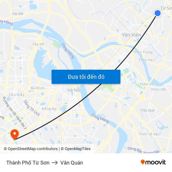 Thành Phố Từ Sơn to Văn Quán map