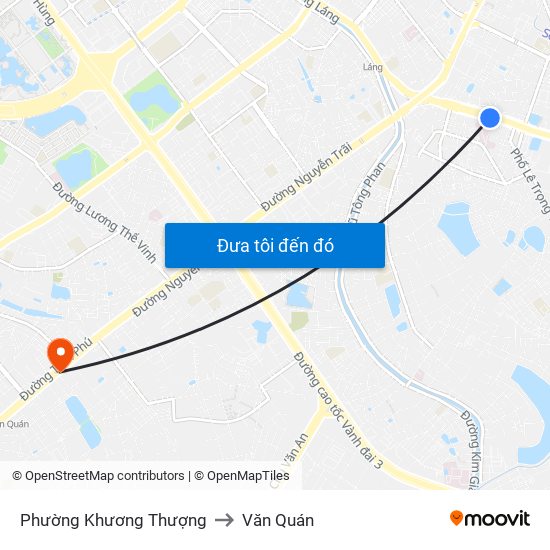 Phường Khương Thượng to Văn Quán map