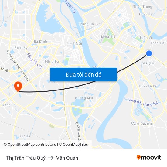 Thị Trấn Trâu Quỳ to Văn Quán map