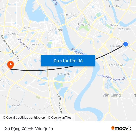 Xã Đặng Xá to Văn Quán map