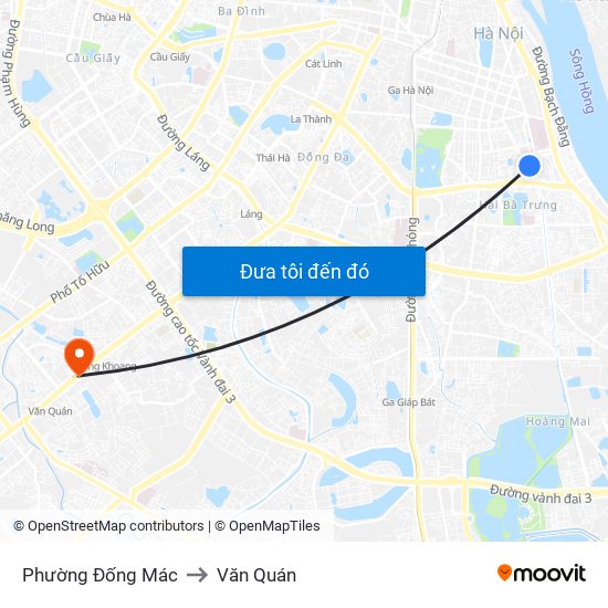 Phường Đống Mác to Văn Quán map