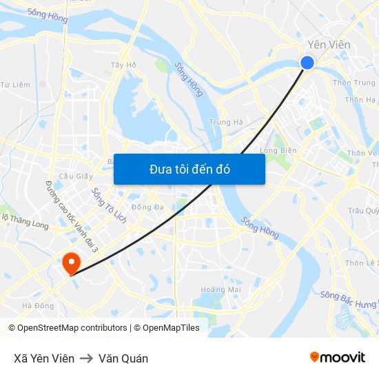 Xã Yên Viên to Văn Quán map