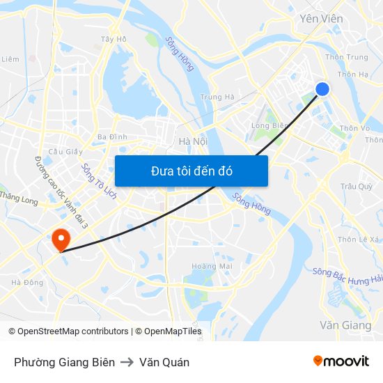 Phường Giang Biên to Văn Quán map