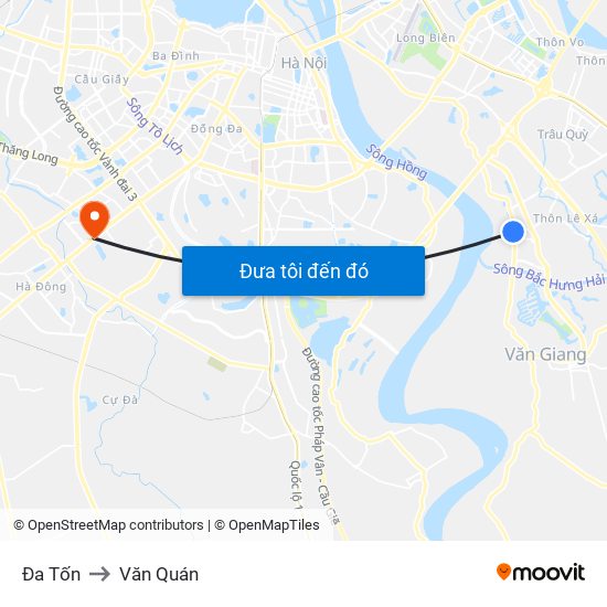 Đa Tốn to Văn Quán map