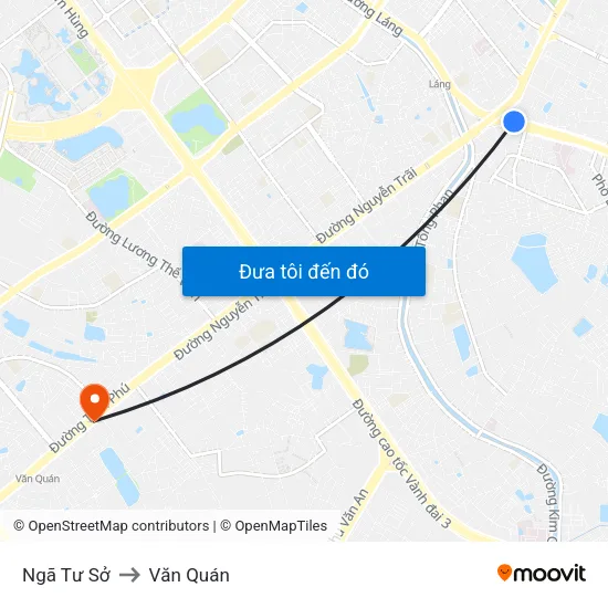 Ngã Tư Sở to Văn Quán map
