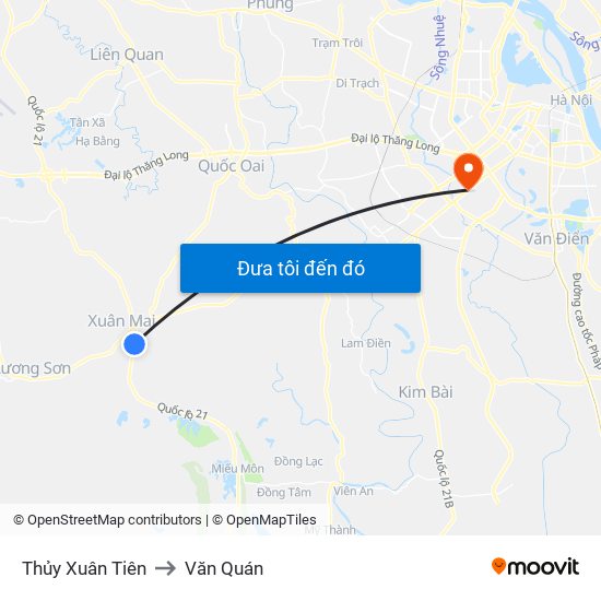 Thủy Xuân Tiên to Văn Quán map