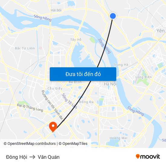 Đông Hội to Văn Quán map