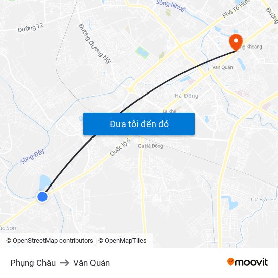 Phụng Châu to Văn Quán map