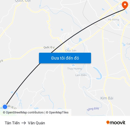 Tân Tiến to Văn Quán map