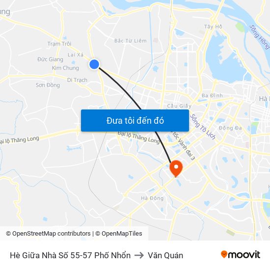 Hè Giữa Nhà Số 55-57 Phố Nhổn to Văn Quán map