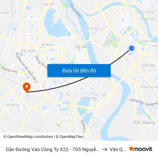 Gần Đường Vào Công Ty X22 - 705 Nguyễn Văn Linh to Văn Quán map