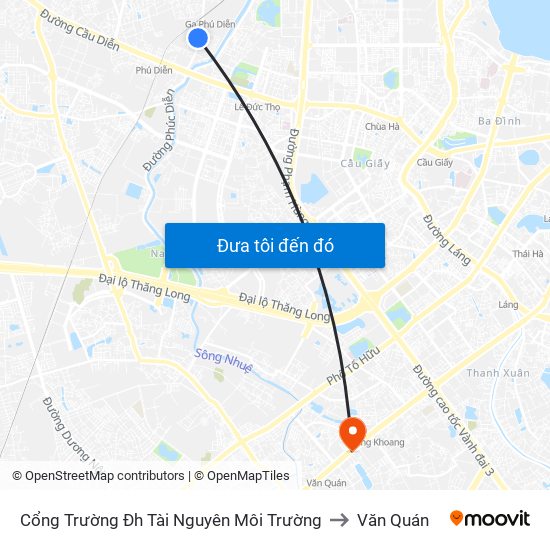 Cổng Trường Đh Tài Nguyên Môi Trường to Văn Quán map