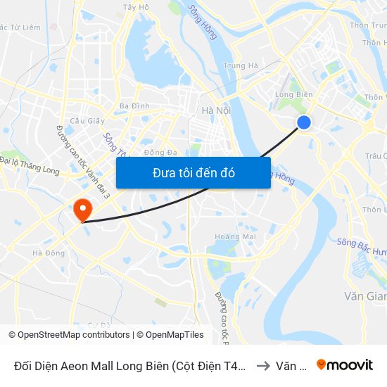 Đối Diện Aeon Mall Long Biên (Cột Điện T4a/2a-B Đường Cổ Linh) to Văn Quán map