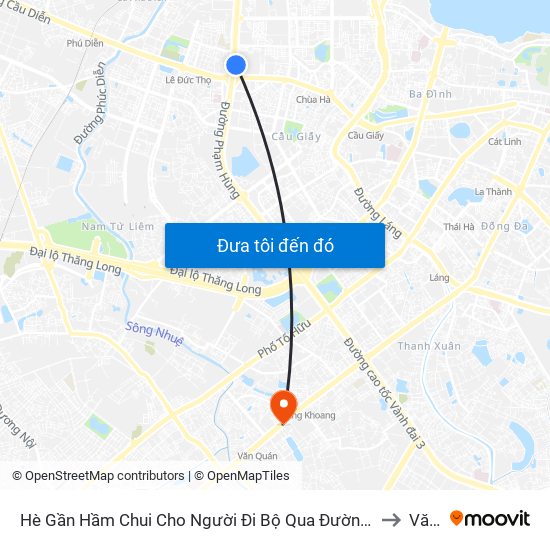 2b Phạm Văn Đồng to Văn Quán map