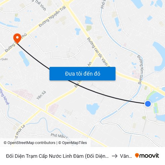 Đối Diện Trạm Cấp Nước Linh Đàm (Đối Diện Chung Cư Hh1c) - Nguyễn Hữu Thọ to Văn Quán map