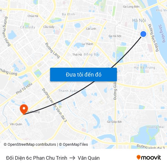 Đối Diện 6c Phan Chu Trinh to Văn Quán map