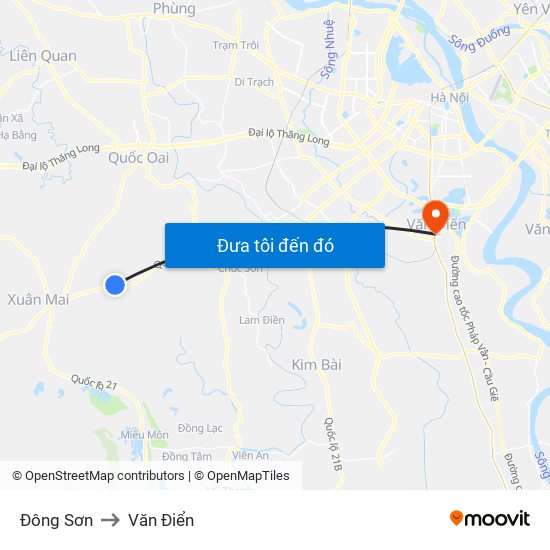 Đông Sơn to Văn Điển map