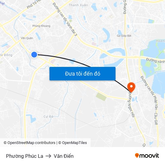 Phường Phúc La to Văn Điển map