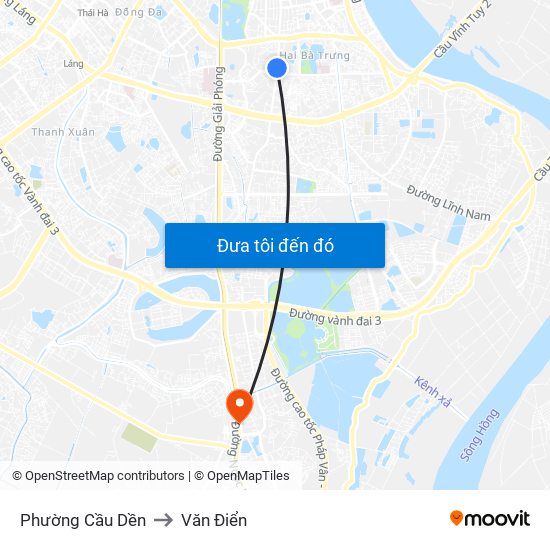 Phường Cầu Dền to Văn Điển map