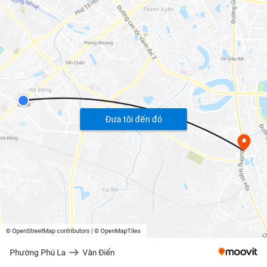 Phường Phú La to Văn Điển map