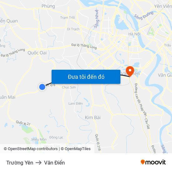 Trường Yên to Văn Điển map