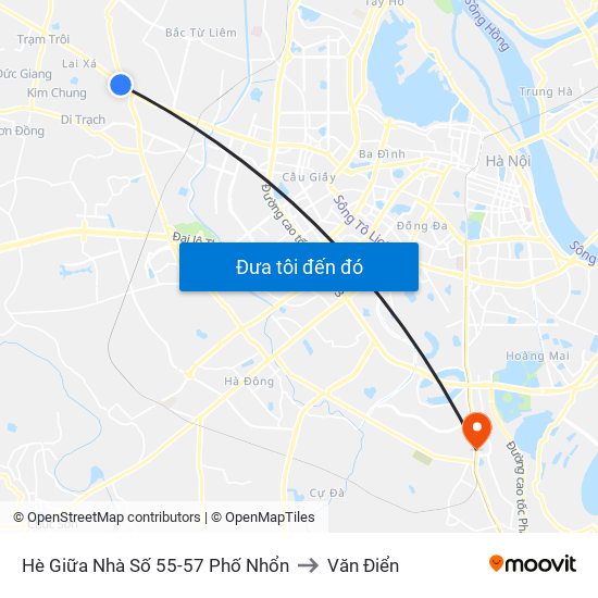 Hè Giữa Nhà Số 55-57 Phố Nhổn to Văn Điển map