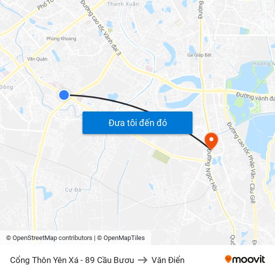 Cổng Thôn Yên Xá - 89 Cầu Bươu to Văn Điển map