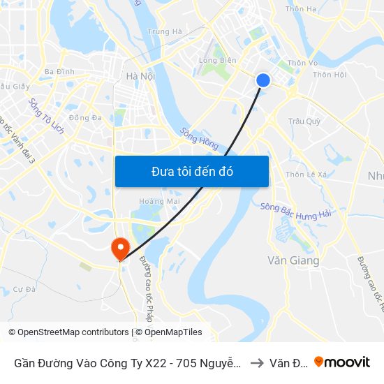 Gần Đường Vào Công Ty X22 - 705 Nguyễn Văn Linh to Văn Điển map