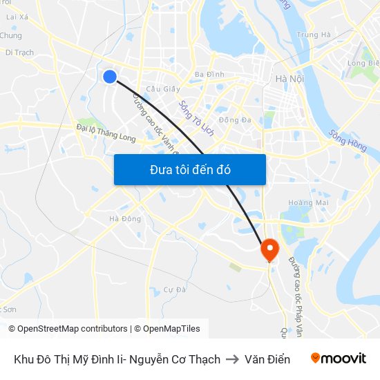 Khu Đô Thị Mỹ Đình Ii- Nguyễn Cơ Thạch to Văn Điển map