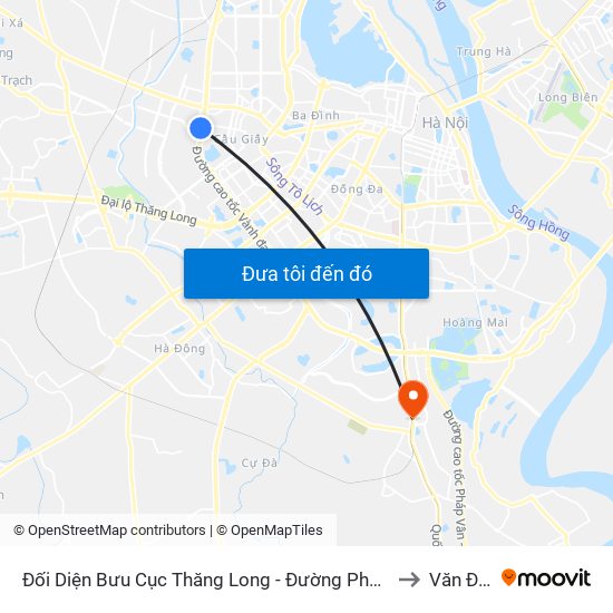 Đối Diện Bưu Cục Thăng Long - Đường Phạm Hùng to Văn Điển map